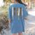 Deaf Be Kind Sign Language Hand Talking Teachers Interpreter Women's Comfort Colors T-Shirt Back Print Blue Jean
