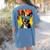 Dog Boston Terrier Hawaiian Women's Comfort Colors T-Shirt Back Print Blue Jean