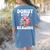 Donut Stop Reading Kawaii Teacher Preschool Kindergarten Women's Comfort Colors T-Shirt Back Print Blue Jean