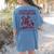 Elopement Wrangler Teacher ABA Behavior Support Cowboy Women's Comfort Colors T-Shirt Back Print Blue Jean
