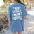 English Teacher Grammar Police Language Nerd You Literally Mean Figuratively V-Neck Modern Short Sleeve Small Women's Comfort Colors T-Shirt Back Print Blue Jean