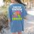English Teachers Love Brains Zombie Teacher School Halloween Women's Comfort Colors T-Shirt Back Print Blue Jean