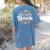 Fall For A Great Book Reading Librarian Autumn Teacher Women's Comfort Colors T-Shirt Back Print Blue Jean