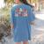 Fall In Love With Learning Autum Thanksgiving Teacher Kids Women's Comfort Colors T-Shirt Back Print Blue Jean