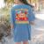 Fall In Love With Learning Pumpkin Thanksgiving Teacher Fall Women's Comfort Colors T-Shirt Back Print Blue Jean