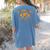 All About Fall Prevention Therapy SPED Teacher Thanksgiving Women's Comfort Colors T-Shirt Back Print Blue Jean
