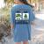 First Educate Then Celebrate Christmas Teacher Winter Break Women's Comfort Colors T-Shirt Back Print Blue Jean