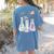 Flowers Test Tube Chemistry Student Science Teacher Women Women's Comfort Colors T-Shirt Back Print Blue Jean