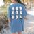 Ghost Science Teacher Chemistry Laboratory Halloween Costume Women's Comfort Colors T-Shirt Back Print Blue Jean
