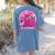 Ghost And Witch Boston Terrier Dog In October We Wear Pink Women's Comfort Colors T-Shirt Back Print Blue Jean