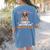 This Girl Loves Watermelon And Her Boston Terrier Dog Mother Women's Comfort Colors T-Shirt Back Print Blue Jean