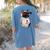 Girls I Heart Mom Love Mama Boston Terrier Dog Lover Women's Comfort Colors T-Shirt Back Print Blue Jean