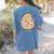 Good Egg Teacher Halloween Costume The Couch Potato Women's Comfort Colors T-Shirt Back Print Blue Jean