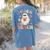 Groovy Halloween Trick Or Teach Retro Floral Ghost Teacher Women's Comfort Colors T-Shirt Back Print Blue Jean