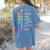 Growth Mindset Positive Motivational Classroom Teacher Learn Women's Comfort Colors T-Shirt Back Print Blue Jean