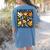 Growth Not Perfection Abstract Florals SPED Teacher Women's Comfort Colors T-Shirt Back Print Blue Jean