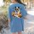 Halloween Boston Terrier Ghost Women's Comfort Colors T-Shirt Back Print Blue Jean
