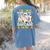 Halloween You Can't Scare Me I'm a Daycare Teacher Ghost Women's Comfort Colors T-Shirt Back Print Blue Jean
