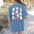 Halloween Math Teacher Ghost Math Teacher Spooky Halloween Women's Comfort Colors T-Shirt Back Print Blue Jean