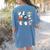 Halloween Music Teacher Ghost Playing Musical Instruments Women's Comfort Colors T-Shirt Back Print Blue Jean