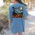 Halloween Pumpkin Starry Night Van Gogh Art Teacher Women's Comfort Colors T-Shirt Back Print Blue Jean