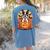 Halloween Retro Boston Terrier Women's Comfort Colors T-Shirt Back Print Blue Jean
