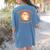Halloween Teacher Crew Spooky Season Retro Ghost Women's Comfort Colors T-Shirt Back Print Blue Jean