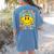 Happy To See Your Face Hippie Smile Back To School Teachers Women's Comfort Colors T-Shirt Back Print Blue Jean