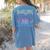 I'Ll Just Wait Until It's Quiet Skeleton Messy Bun Teacher Women's Comfort Colors T-Shirt Back Print Blue Jean