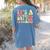 It's Beautiful Day For Learning Retro Teacher Students Women Women's Comfort Colors T-Shirt Back Print Blue Jean