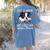 Just a Woman Who Loves Her Boston Terrier Cute Dog Mom Women's Comfort Colors T-Shirt Back Print Blue Jean