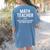 Math Teacher Definition Shirt Men Women Teacher Women's Comfort Colors T-Shirt Back Print Blue Jean