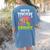 Math Teachers Love Brains Zombie Teacher School Halloween Women's Comfort Colors T-Shirt Back Print Blue Jean