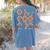 Maths Day Costume Idea Kids Teachers Pizza Slice Fraction Women's Comfort Colors T-Shirt Back Print Blue Jean