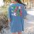 Be Merry Be Jolly Be Kind Merry Christmas Teacher Xmas Pjs Women's Comfort Colors T-Shirt Back Print Blue Jean