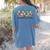 Very Merry Teacher Christmas Goose Silly Holiday Party Women's Comfort Colors T-Shirt Back Print Blue Jean