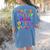 Monster ABC Cute Alphabet Halloween Teacher Costume Kids Women's Comfort Colors T-Shirt Back Print Blue Jean