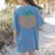 Music Notes Pumpkin Music Teacher Halloween Women's Comfort Colors T-Shirt Back Print Blue Jean