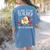 Be Nice To The Teacher Santa Is Watching School Christmas Women's Comfort Colors T-Shirt Back Print Blue Jean