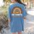 One Thankful Science Teacher Rainbow Boho Fall Thanksgiving Women's Comfort Colors T-Shirt Back Print Blue Jean One Thankful Science Teacher Rainbow Boho Fall Thanksgiving Women's Comfort Colors T-Shirt Back Print Blue Jean