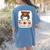 One Thankful Teacher's Aide Messy Bun Thanksgiving Fall Women's Comfort Colors T-Shirt Back Print Blue Jean