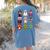 Pig Spooky Ghost Witch Boo-Jee Horror Pumpkin Pig Halloween Women's Comfort Colors T-Shirt Back Print Blue Jean