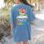 Pirate Teacher Halloween Skull Adult Women's Comfort Colors T-Shirt Back Print Blue Jean