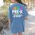 Pre-K Crew Teacher Team Squad Hello Back School Graduation Women's Comfort Colors T-Shirt Back Print Blue Jean