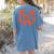 Pumpkin Pi Pie Math Thanksgiving Science Teacher Women's Comfort Colors T-Shirt Back Print Blue Jean