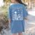 Read In Peace Skeleton Reading Teacher Spooky Halloween Women's Comfort Colors T-Shirt Back Print Blue Jean