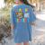 Readers Are Leaders Reading Book Lover Teacher Women Men Kid Women's Comfort Colors T-Shirt Back Print Blue Jean