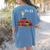 Reading Books Librarian Reader Nerd I'm Ok Teacher School Women's Comfort Colors T-Shirt Back Print Blue Jean