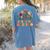 Retro Instructional Assistant Wildflowers Teacher Aide Women's Comfort Colors T-Shirt Back Print Blue Jean