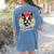 Retro Life Is Better With Boston Terrier Mom Dog Lover Women's Comfort Colors T-Shirt Back Print Blue Jean